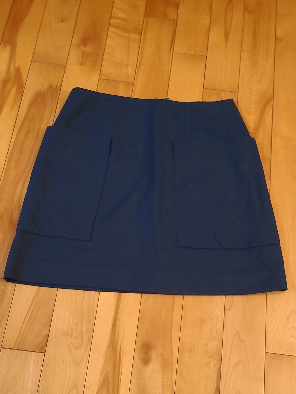 Navy Pocket Front Mini Skirt
